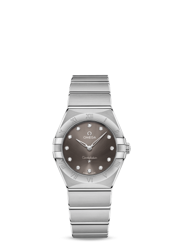 Omega Constellation Manhattan 28 Quartz Stainless Steel / Grey - Diamond